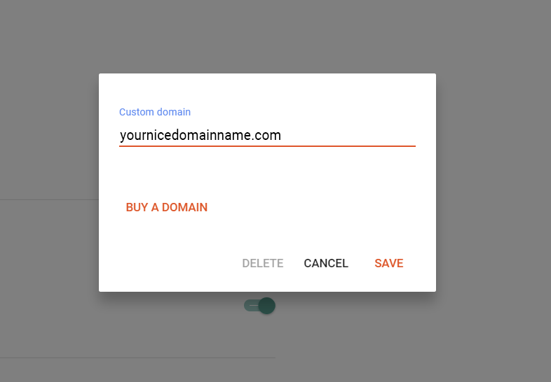 Connect domain to Blogger - entering the domain name.