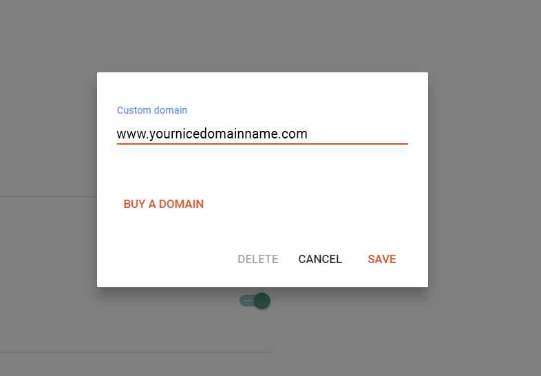 Connect domain to Blogger - entering the domain name.